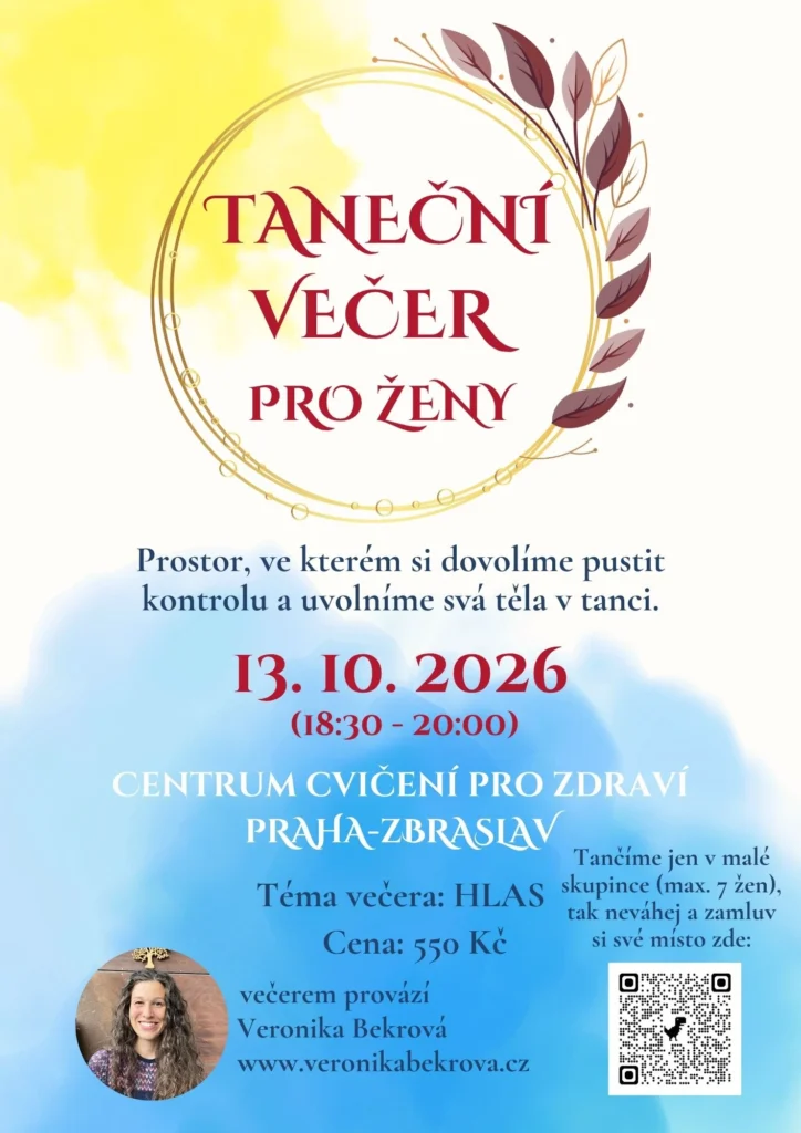Taneční večer pro ženy, tanec, ženský kruh, uvolnění, sebepéče